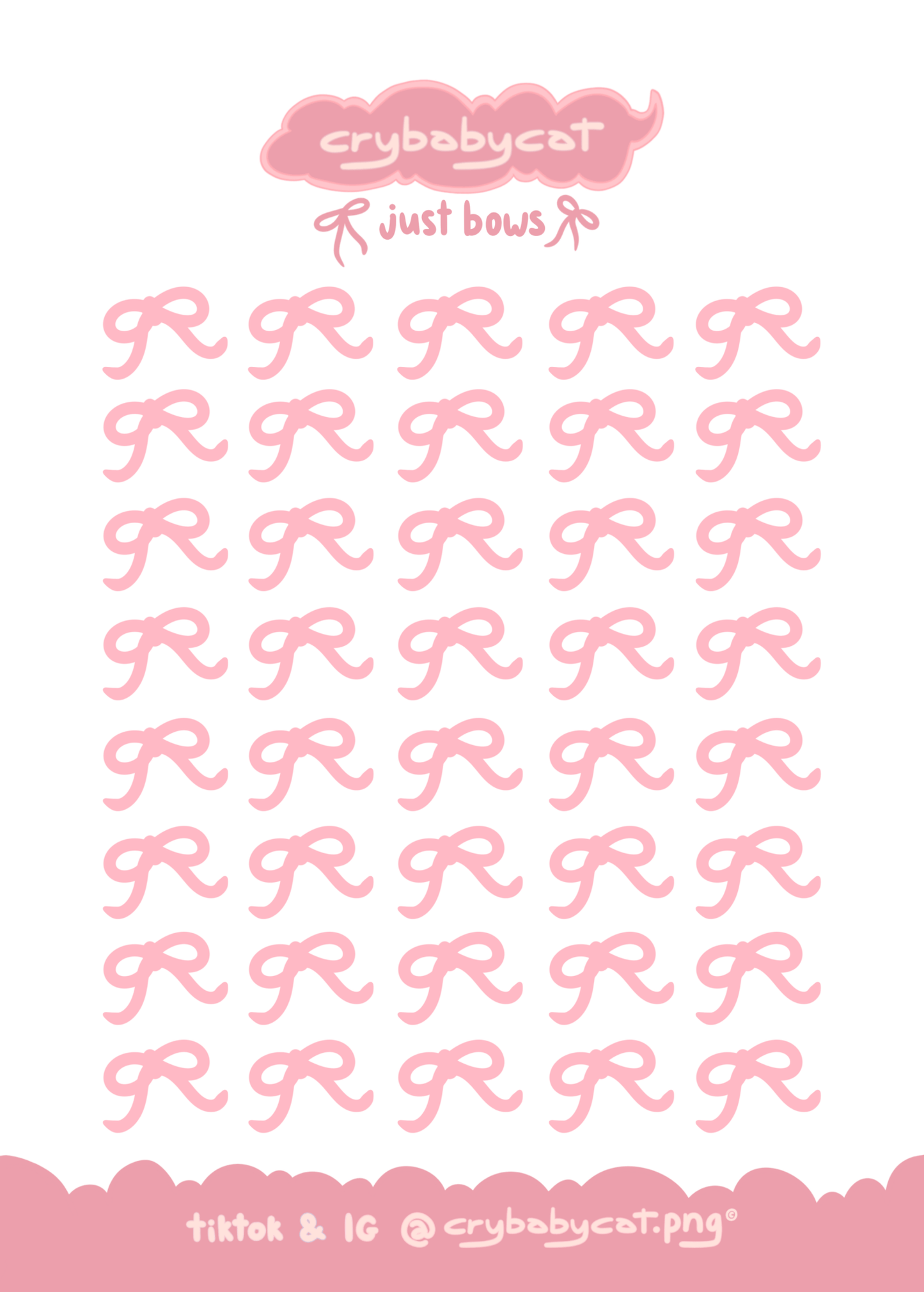 π So Coquette π Mini Sticker Sheets - CrybabyCat Studio