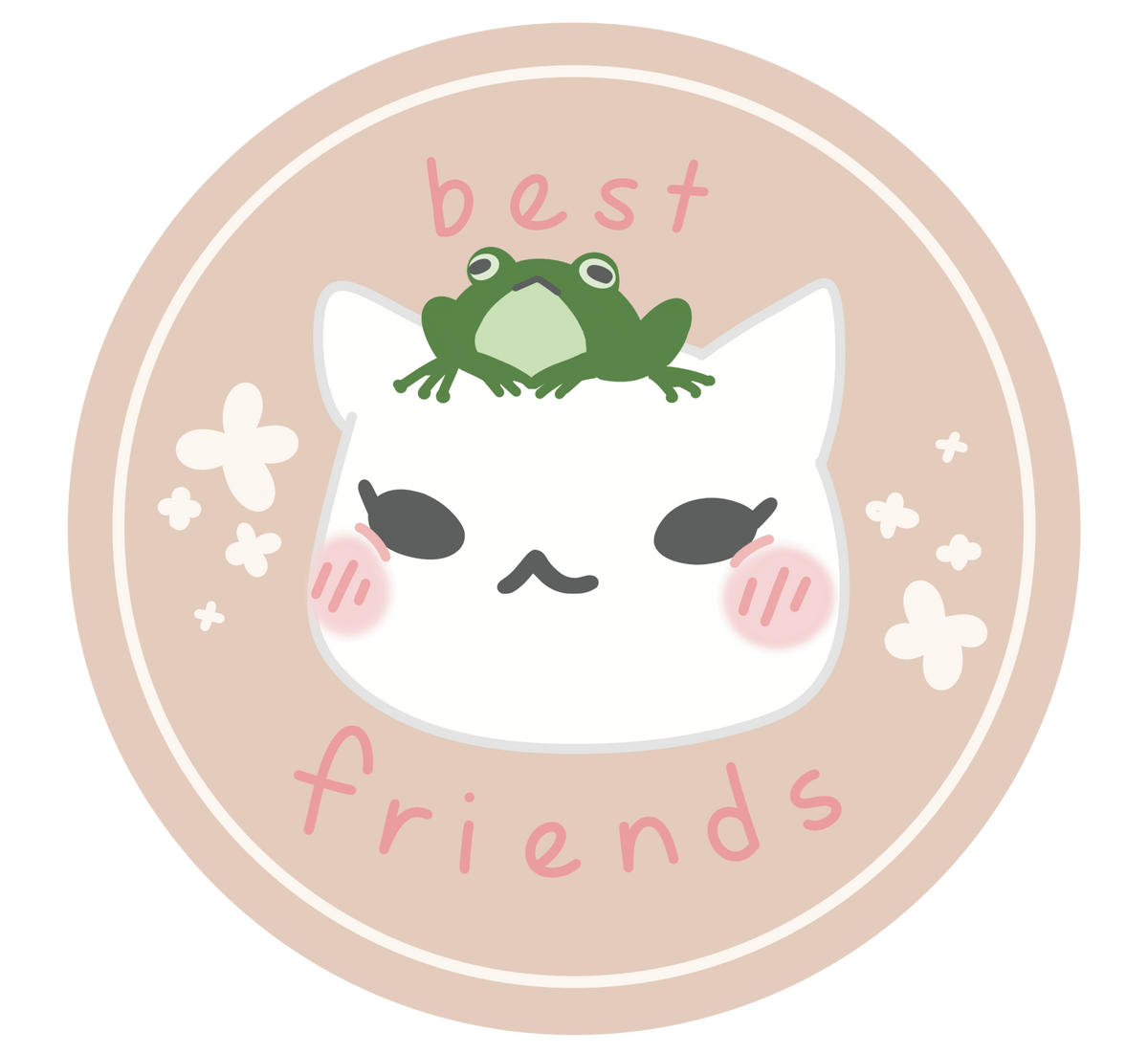 Beast Friend Sticker Best Friends Sticker – CrybabyCat Studio