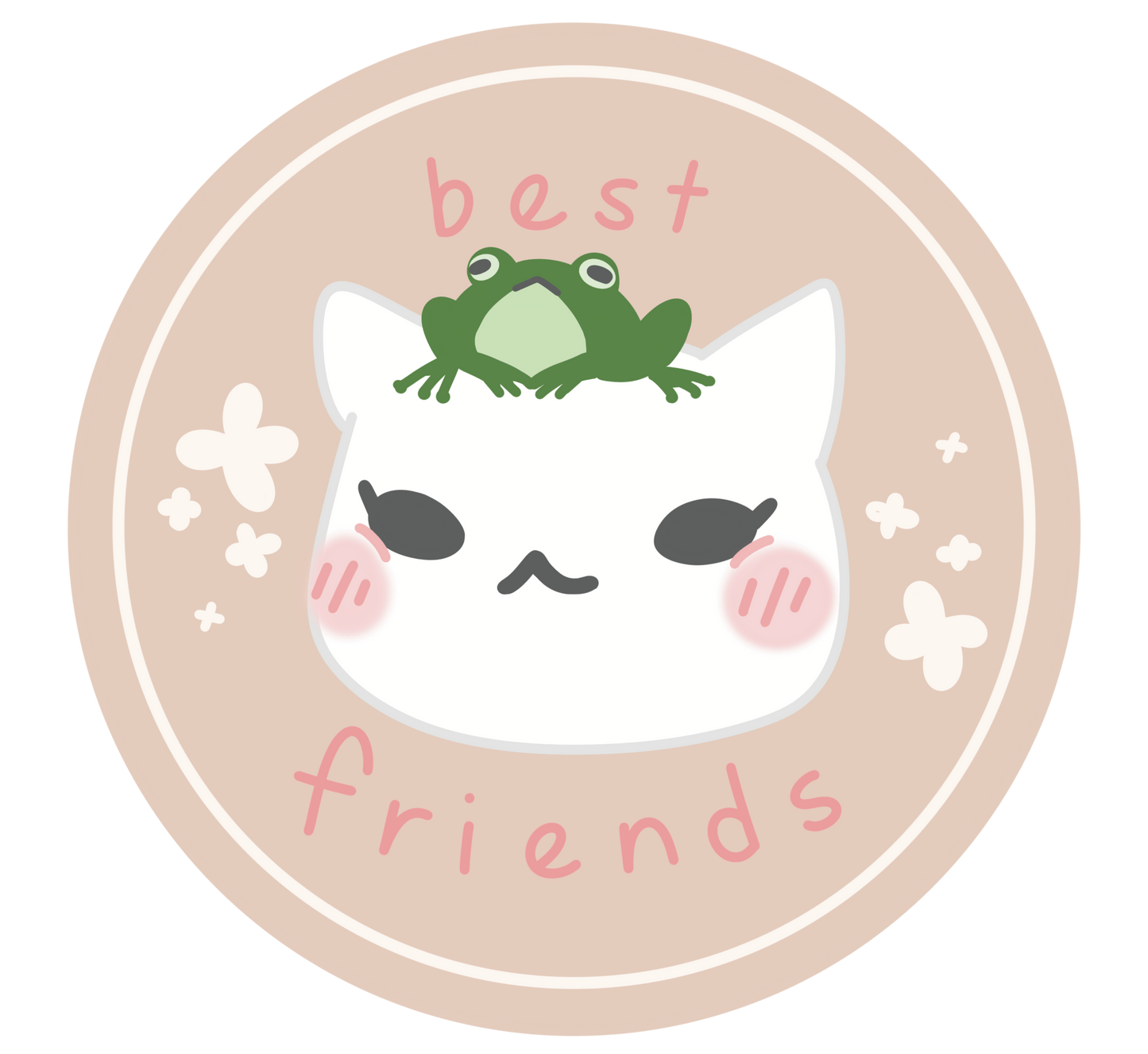 Best Friends Sticker - CrybabyCat Studio