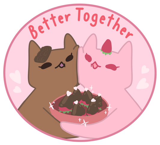 Better Together Sticker - CrybabyCat Studio