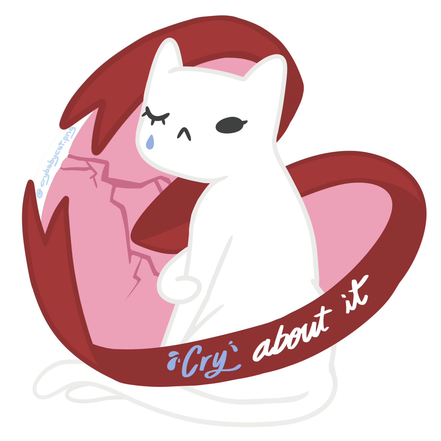 Cry About It Sticker - CrybabyCat Studio