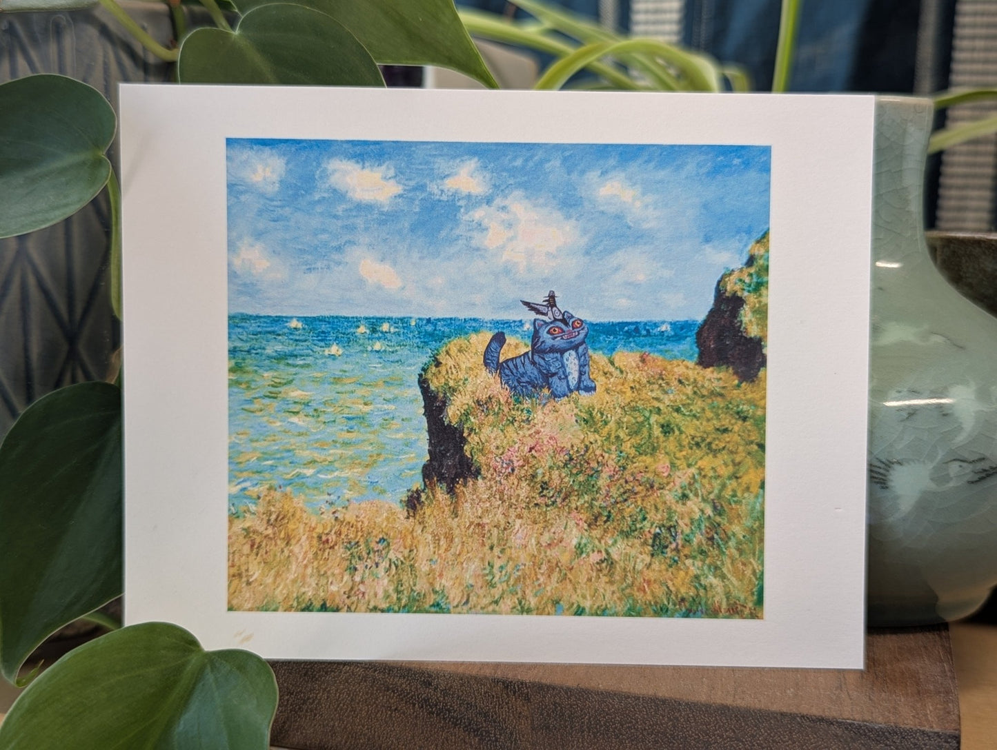 Derpy (and Sussie) in The Cliff Walk at Pourville | 1882 Claude Monet Print - CrybabyCat Studio