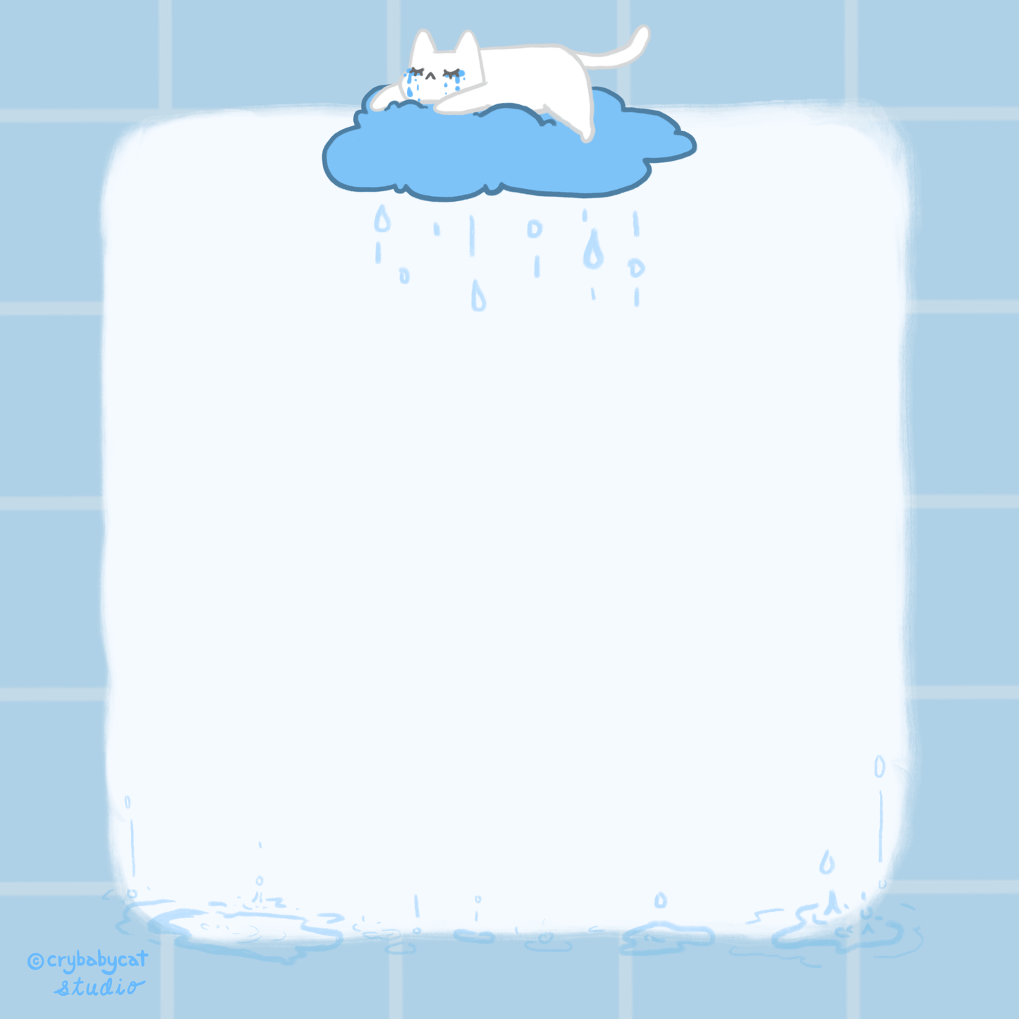 Rainy Day Sticky Notes - CrybabyCat Studio